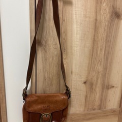 COACH コーチ レザー ショルダーバッグ 斜め掛けショルダー 茶 ブラウンの画像