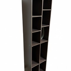 本棚 書棚 ダークブラウン スリム ハイタイプ 可動棚 収納ラック 高さ174cmの画像