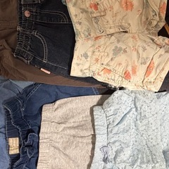 キッズ ボトムス まとめ売り 9点セット デニム ショートパンツなど女の子の画像