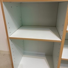 キャスター付き 収納棚／オープンラック（ホワイト）の画像