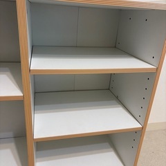 キャスター付き 収納棚／オープンラック（ホワイト）の画像