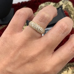 K18 パヴェダイヤリング　1.5ct 6.6g 約12号の画像