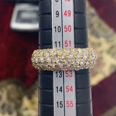 K18 パヴェダイヤリング　1.5ct 6.6g 約12号の画像