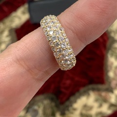 K18 パヴェダイヤリング　1.5ct 6.6g 約12号の画像