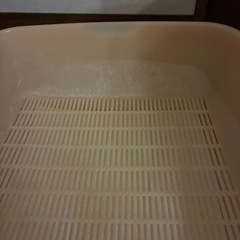 猫用オレンジいろのトイレの画像