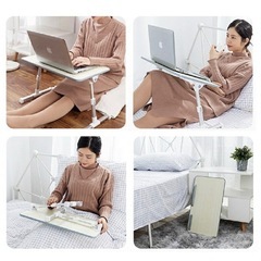 パソコン スタンド パソコンデスク テーブル 机上 ノートパソコン台 折りたたみ ベッドテーブル pcstandの画像