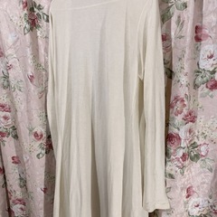 【断捨離】ロングカーデ 白    使用感ありの画像