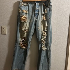 F-LAGSTUF-F DENIM BORO BAGGIE PANTS Mの画像