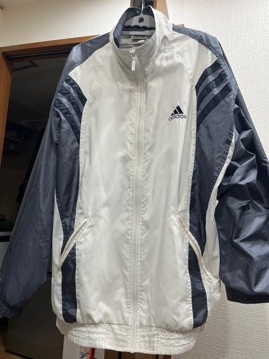 adidas ジャケット ホワイト グレー XO