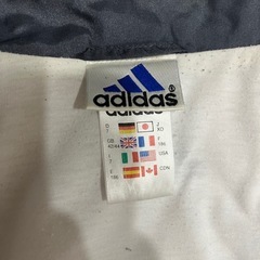 adidas ジャケット ホワイト グレー XOの画像