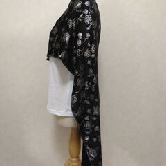 ストール　ブラック×シルバーの画像