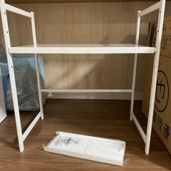 《状態良好 美品》ニトリ　伸縮電子レンジ上ラックの画像