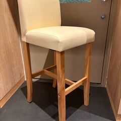 処分価格！ベージュ　レザー張　 カウンターチェア6脚セットの画像
