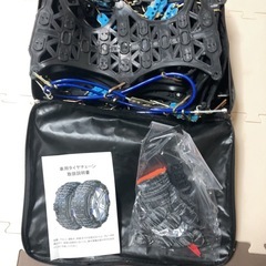 ⭐️非金属製タイヤチェーン 対応タイヤサイズは説明欄に記載 チェーン規制対応 ジャッキアップ不要 低振動 低層音 新品未使用⭐️の画像