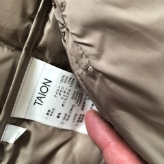 ※決まりました※TAION インナーダウン タイオン XL ベージュの画像