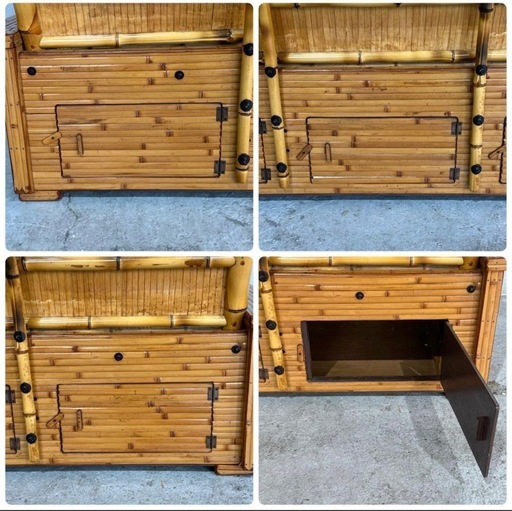 ✿伝統工芸✿ 2024 和風竹家具 “梅里竹芸” 3人掛けソファ アジアン家具