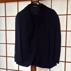 紺ストライプ　スーツ　A6  の画像