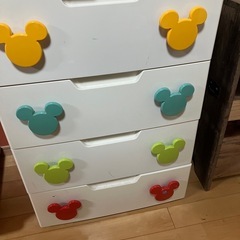 ジャンク　ミッキー　衣類ケース　　　こたつテーブル　セット　の画像