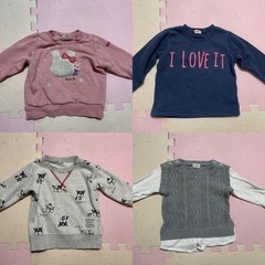 女児 80-90冬服11点トレーナー多めの画像