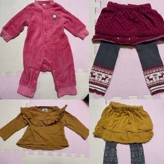 女児 80-90冬服11点トレーナー多めの画像