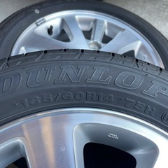 ★美品★ スズキ エブリィワゴン 純正14インチホイール＆夏タイヤ4本セット（ダンロップ 165/60R14）DA17Wの画像