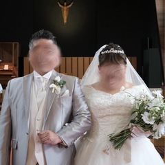 現地にこられる方限定！ 総額20万円！格安！ウエディングドレス（パニエ含）＆ベール  大きいサイズ 10L相当 24号、25号、26号、27号、28号 の画像