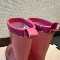無料　子供　長靴　16cm  キッズ　レインシューズ　ピンクの画像