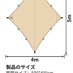 ポリコットン タープの画像
