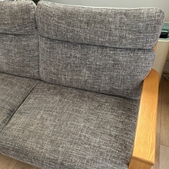 【無料】3人がけブラウンソファの画像