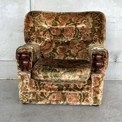 ✿70s✿ karimoku 昭和レトロ　応接ソファー　ベロア　金華山の画像