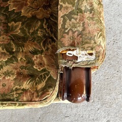 ✿70s✿ karimoku 昭和レトロ　応接ソファー　ベロア　金華山の画像