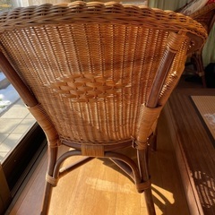 籐の椅子　2個セットの画像