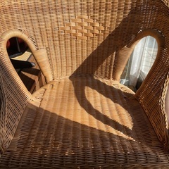 籐の椅子　2個セットの画像