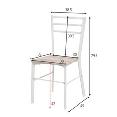 韓国風丸テーブル&チェア セットの画像