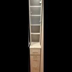 食器棚　収納棚　スリム　25cm 隙間収納　洗面所の画像
