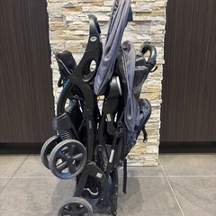 カトージ 二人乗りベビーカー 二人でゴーDX(専用レインカバー付き) の画像