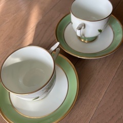 深川製磁 KIMIJIMA カップ＆ソーサー 2セット　年末年始対応・1/5までの画像