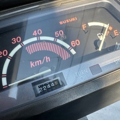 アドレス50 実働 バッテリー新品交換 セル始動OK 即日の配送も可能ですのでご相談ください 軽くて速い2ストマシン 原付　の画像