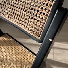 【500円】ラタンチェア　折りたたみ椅子の画像