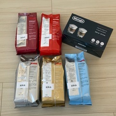 デロンギ コーヒー豆・グラスセットの画像