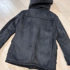 《プラスワン》 (L) 肉厚ダッフルコート 裏ボア フーディ トグルボタン 防寒の画像