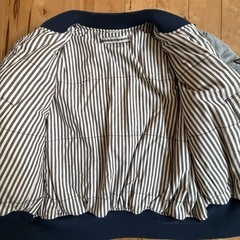 デニム柄　刺繍／ワッペン フライトジャケット　MA-1  サイズ不明　の画像