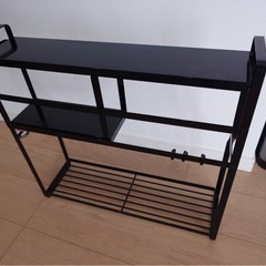 【定価8000円】スリムキッチン収納ラック（ブラック）の画像