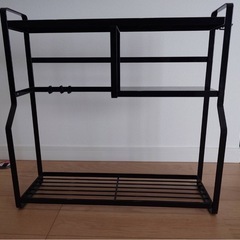 【定価8000円】スリムキッチン収納ラック（ブラック）の画像