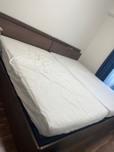値下げ！！跳ね上げ式ベッド　セミダブル×2