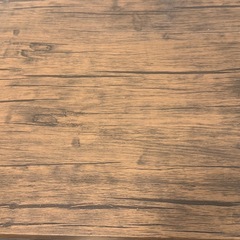 【超美品】木目調ダイニングテーブル＋チェア1脚セット／シンプル・アイアン脚の画像