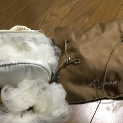 未使用　トラベルポーチ メイクポーチ2個セット　フランフラン　旅行　無印の画像