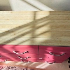 衣装タンス　ピンク　洋ダンス　かわいい取っ手つき　の画像