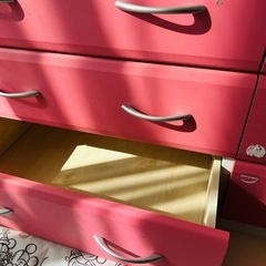 衣装タンス　ピンク　洋ダンス　かわいい取っ手つき　の画像