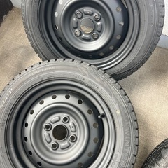 155/65R14 　バリ溝　スタッドレスタイヤホイール4本セットの画像